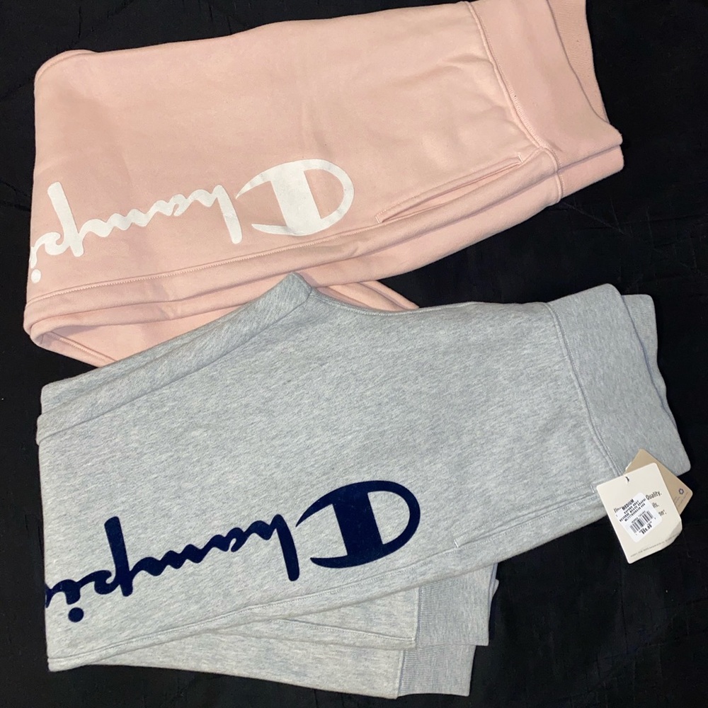 Pink & gray champion sweats